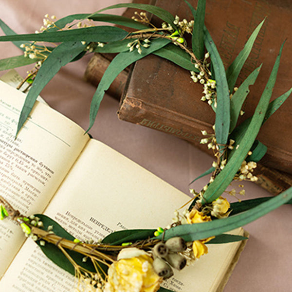 Wedding Hair Accessories Preserved Flower Wreath