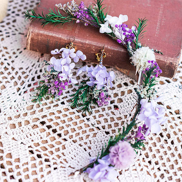 Bridal Flower Girl Dried Flower Wreath Headdress