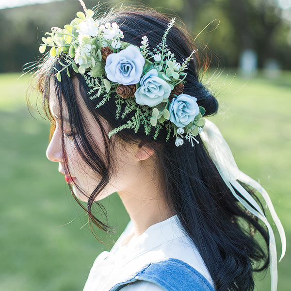 Garden Party Bridal Wreath Holiday Tiara