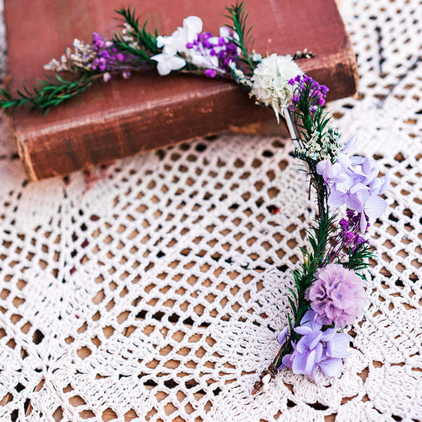 Bridal Flower Girl Dried Flower Wreath Headdress